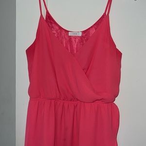 Hot pink dress!